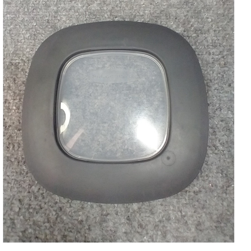 RUBBERMAID 7Q16175B BLACK Plastic Cover Lid w/Window 7" Replacement LID ONLY